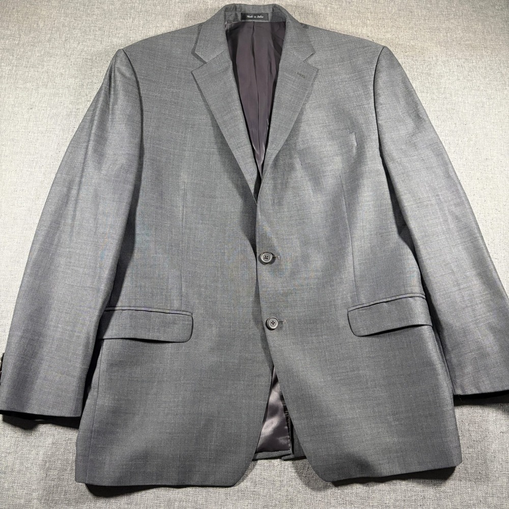Lauren Ralph Lauren Blazer Men 46R Grey Wool Blend Two Button Sport Coat